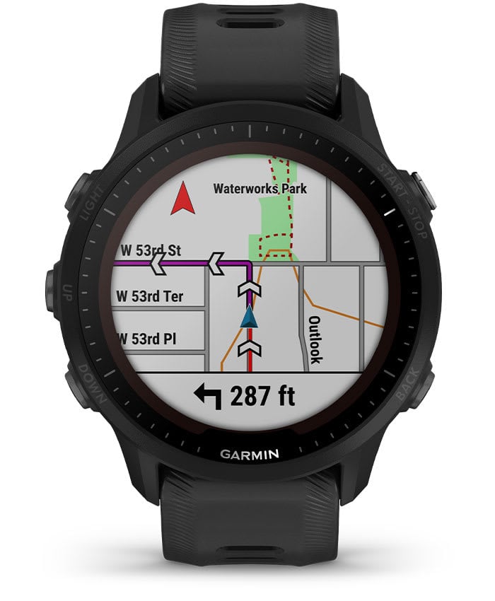 Garmin Forerunner 955 Solar (Black) GPS Running & Triathlon Smartwatch |  Runner's Bundle with Screen Protectors (x4) & Portable Charger | Race