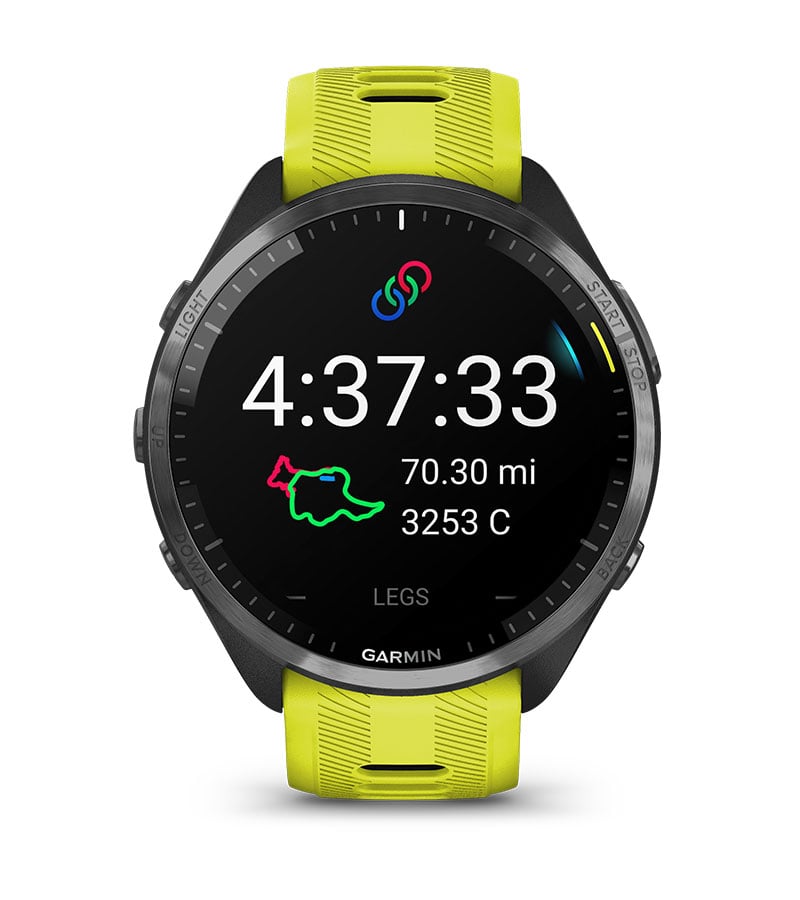  Garmin Forerunner 965 Advanced GPS Multisport Touchscreen  Smartwatch, Yellow  Heart Rate Monitor, Training Stats, On-Device  Workouts, Up to 13 Day Battery Life with Signature Series Charging Bundle :  Electronics