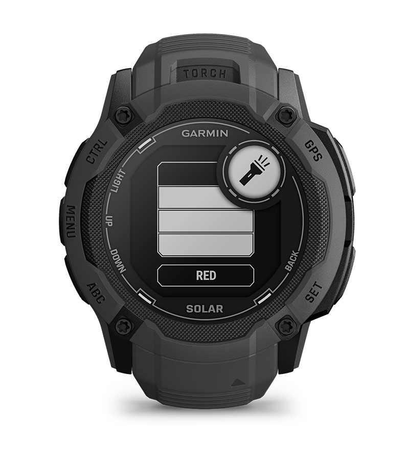 Garmin Instinct 2X Solar Rugged GPS Smartwatch, Whitestone with Power Glass  Lens, LED Flashlight 