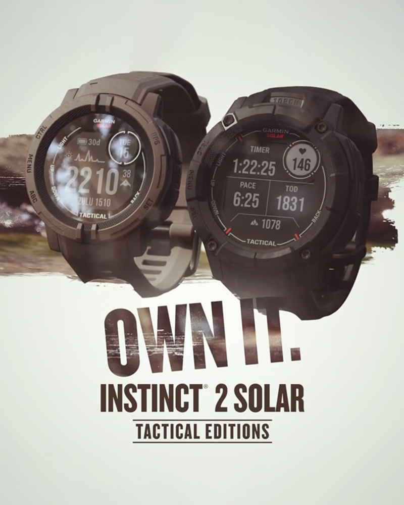 Garmin Instinct 2X Solar Tactical Rugged GPS Men Smartwatch, Coyote Tan  with Power Glass Lens, Stealth Mode, LED Flashlight 