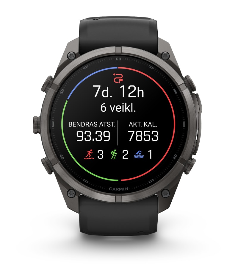 Garmin Fenix 9 Pro 51mm – Pilkos anglies spalvos / juodu dirželiu - 12