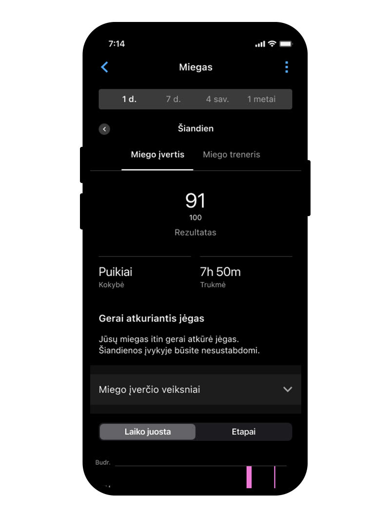 Garmin CIRQA mėlyna išmanioji apyrankė, S-M - 11
