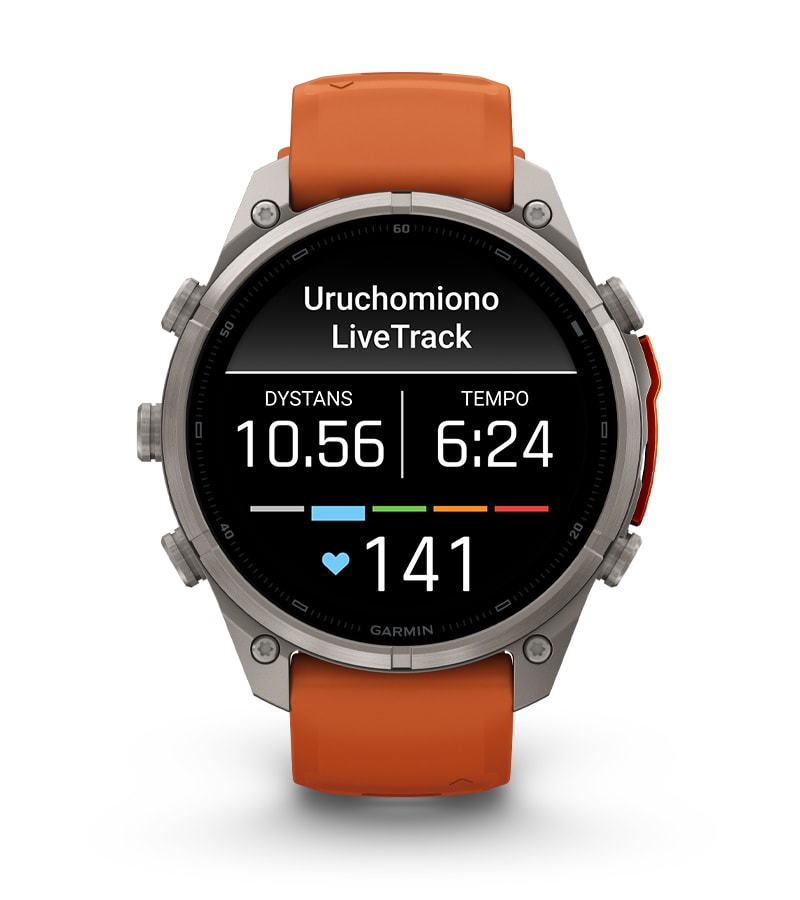 Fenix 9 Pro inReach 47 mm Tytanowy ze sk&oacute;rzanym paskiem w kolorze Walnut