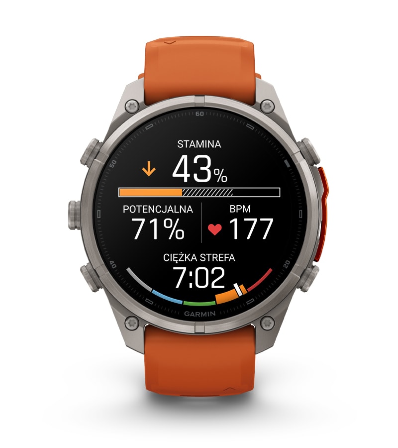 Fenix 9 Pro inReach 47 mm Tytanowy ze sk&oacute;rzanym paskiem w kolorze Walnut