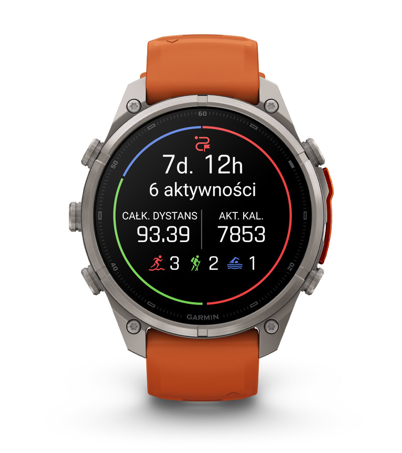 Fenix 9 Pro 47 mm Tytanowy z silikonowym paskiem w kolorze Graphite / Black