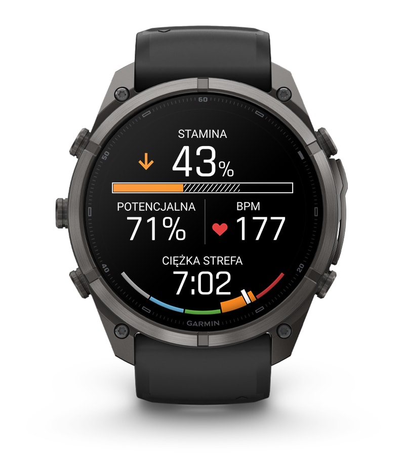 Fenix 9 Pro inReach 51 mm Tytanowy z silikonowym paskiem w kolorze Graphite / Black