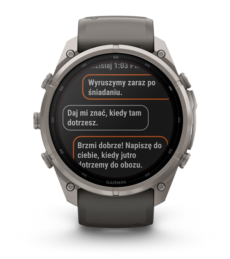 Fenix 9 Pro inReach Solar 51 mm Tytanowy z silikonowym paskiem w kolorze Pebble Gray