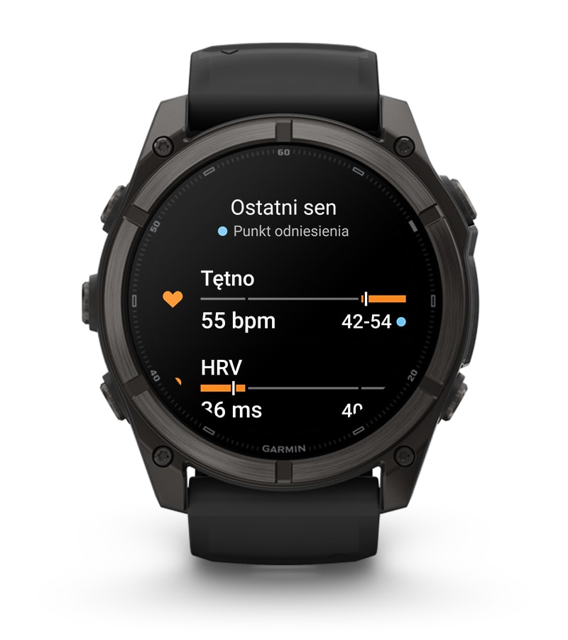 Fenix 9 51 mm Tytanowy w kolorze Carbon Gray z powłoką (DLC) z silikonowym paskiem w kolorze Black