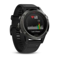 Garmin fēnix 5, Premium and Rugged Multisport GPS Smartwatch, Slate  Gray/Black Band, 47 MM