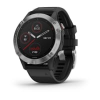 Garmin Fenix 6 Pro Solar  Titanium Mineral Blue White Rubber Strap  010-02410-19 - First Class Watches™ USA