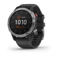 RELOJ GARMIN FENIX 6 SOLAR Plateado Con Correa Negra