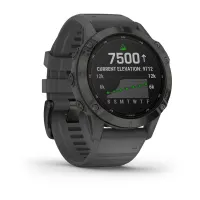 Garmin fenix 6X Pro Solar GPS Smartwatch, Titanium Carbon Gray with Black  Band 010-02157-20