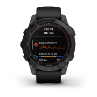 Garmin fēnix 7 Pro Sapphire Solar, Multisport GPS Smartwatch, Built-in  Flashlight, Solar Charging Capability, Black