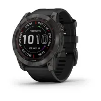 Garmin Fenix 7x Pro Sapphire Solar Edition Titanium With Fog Gray/ember  Orange Band, Wearable Accessories, Electronics