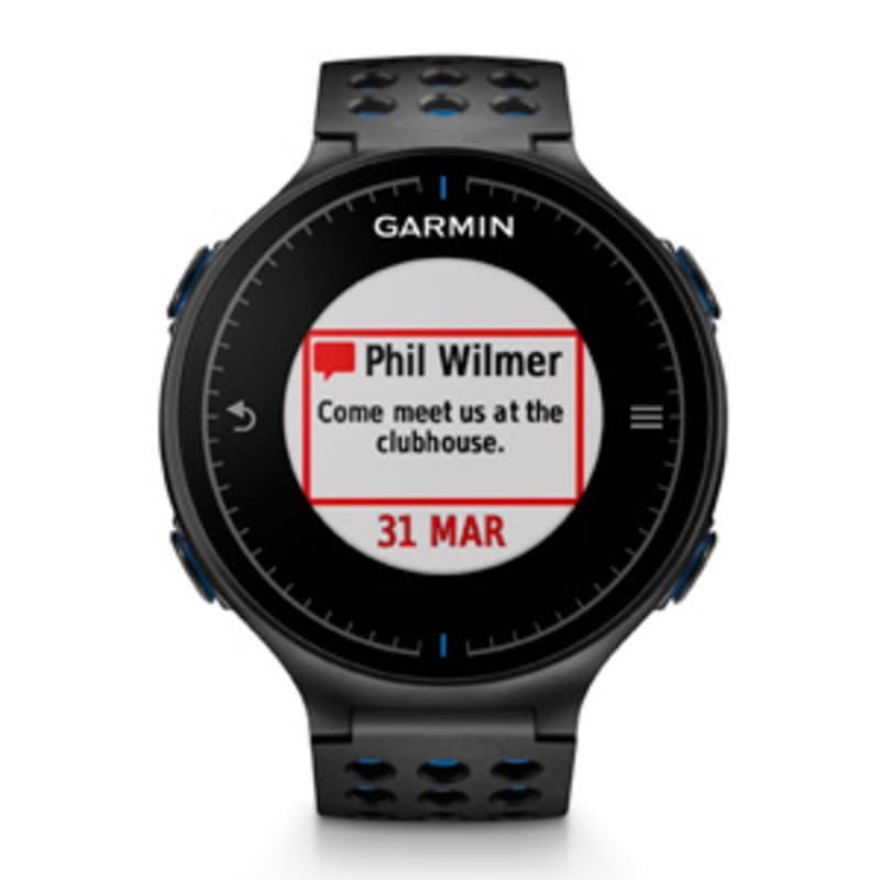 Garmin 620 watch top