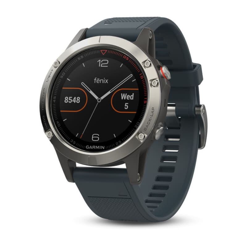 Garmin Fénix 5S Plus HR Silver blanche avec bracelet bleu lagon -  010-01987-23 - Montres Outdoor et GPS - IceOptic