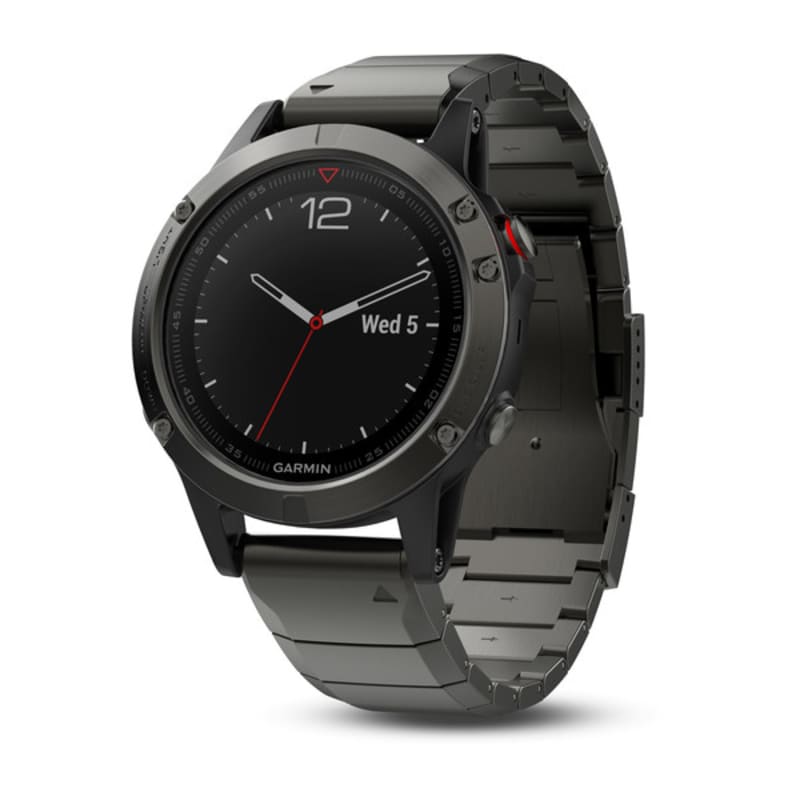  Garmin fenix 5X Sapphire GPS Watch - Slate Gray with Black Band  (Renewed) : Electronics