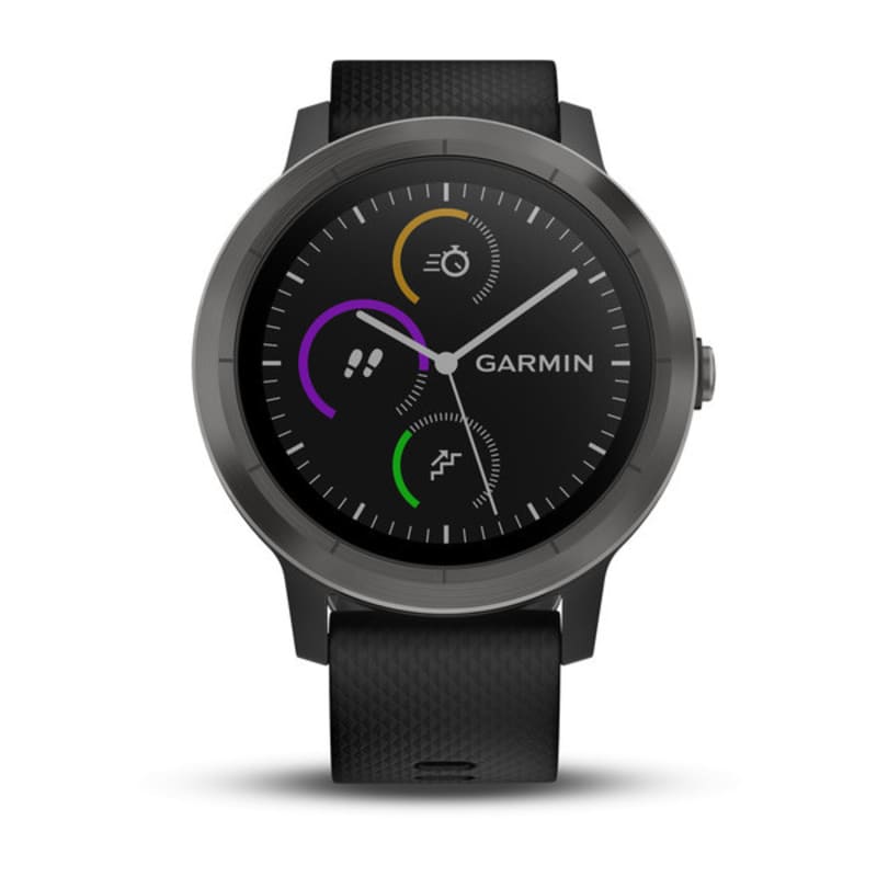 Garmin 010-01769-01 Vivoactive 3, GPS Smartwatch with Contactless Payments  and Built-In Sports Apps, Black with Silver Hardware