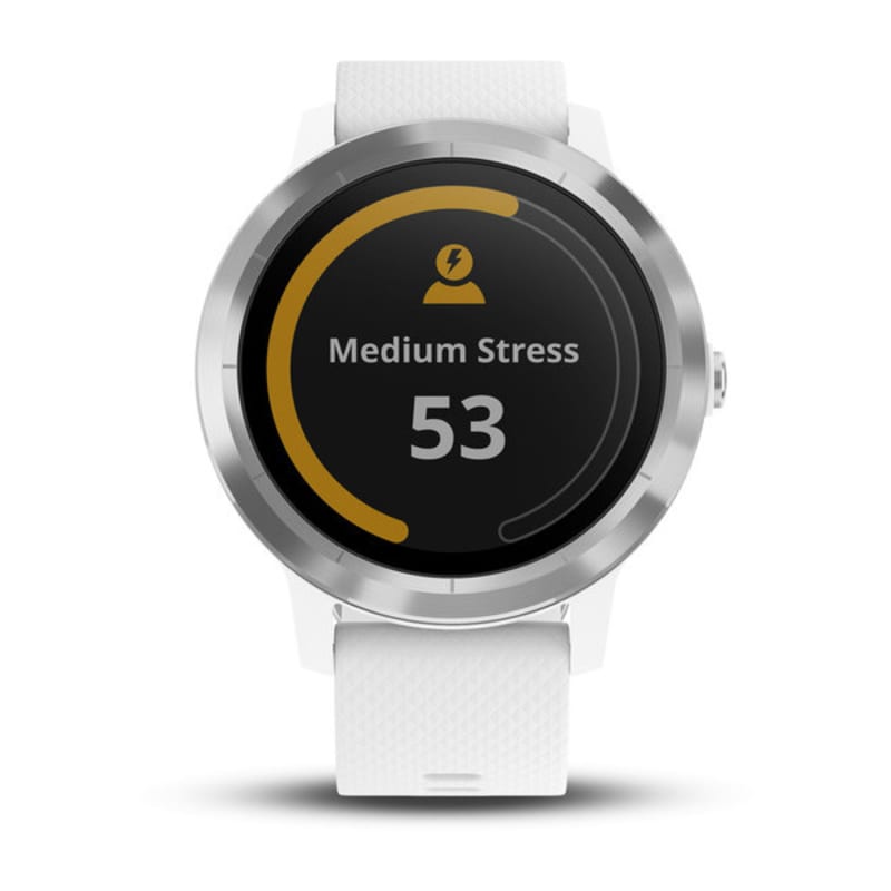 Garmin - Vivoactive 3 - Montre Connectée de Sport avec GPS et Cardio  Poignet (Ecran : 1,6 Pouces) - Argent avec Bracelet Blanc (Reconditionné)