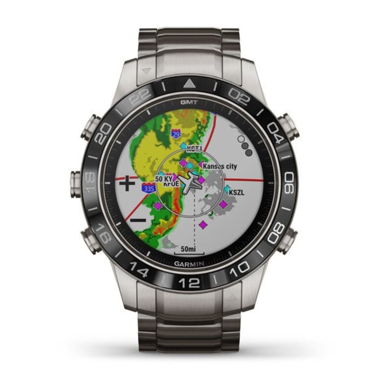 Garmin MARQ Aviator, reloj de herramientas de lujo para hombre diseñado  para tu pasión por la aviación, ver rutas de vuelo, informes  meteorológicos