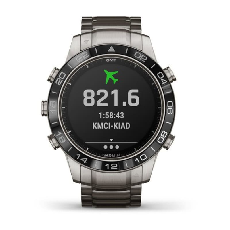 Garmin MARQ Aviator, reloj de herramientas de lujo para hombre diseñado  para tu pasión por la aviación, ver rutas de vuelo, informes  meteorológicos