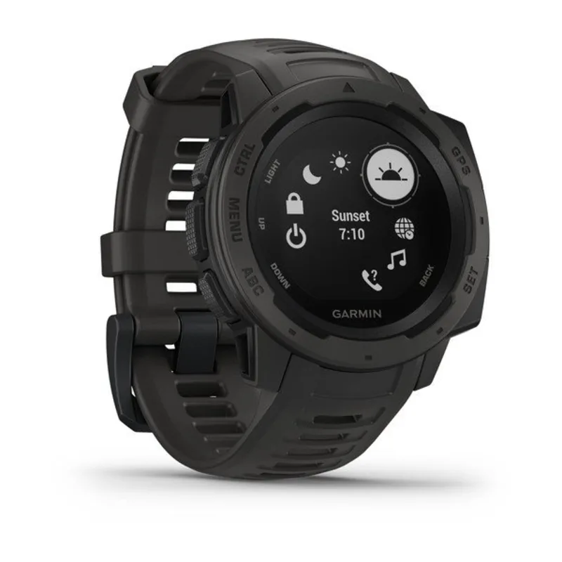 Montre connectée Mixte Garmin Instinct 010-02064-00 - Bracelet Silicone Noir