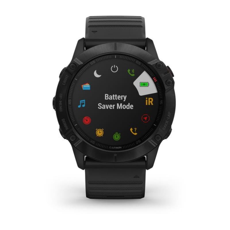  Garmin fenix 6 Sapphire, Premium Multisport GPS Watch, Features  Mapping, Music, Grade-Adjusted Pace Guidance and Pulse Ox Sensors, Carbon  Gray DLC with Black Band : Electronics