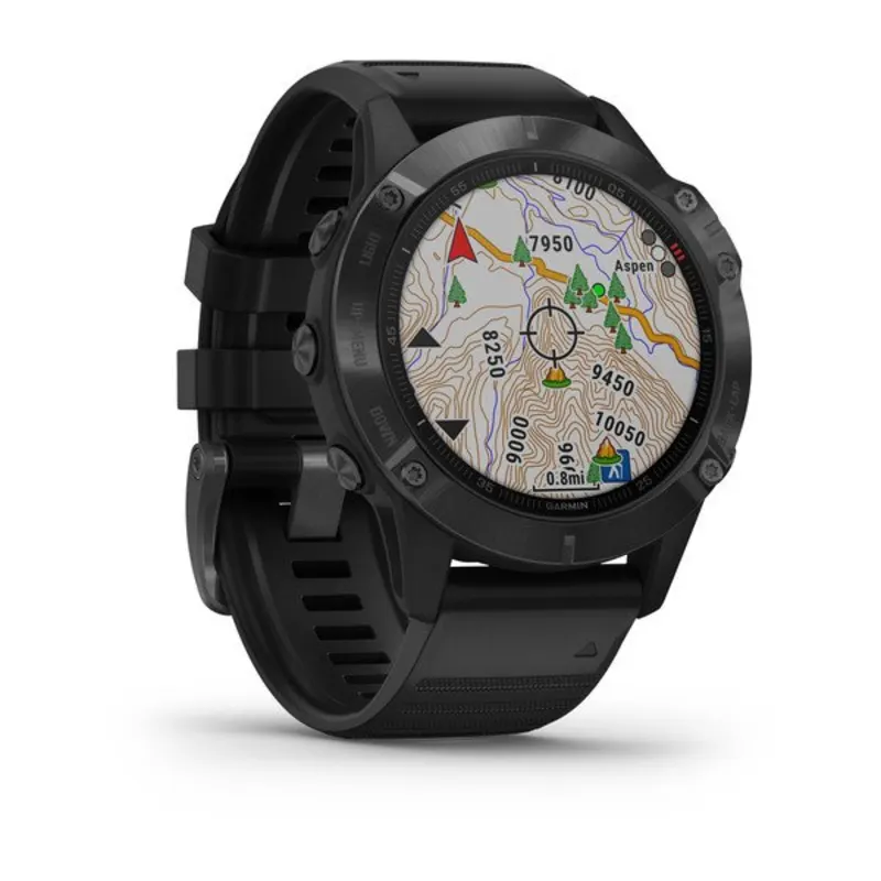  Garmin Fenix 6 Pro, reloj GPS multideportivo premium,  características de mapeo, música, orientación de ritmo ajustado de grado y  sensores de pulso de buey, negro (renovado) : Electrónica