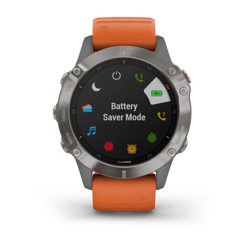 GARMIN Fenix 6 Sapphire Titane Gray/Orange