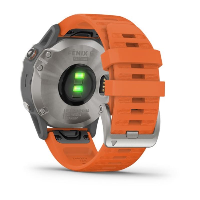 RELOJES RUNNING & TRAIL Garmin FENIX 6 PRO SOLAR - Reloj GPS/Pulsómetro  carbon ti black/ orange - Private Sport Shop