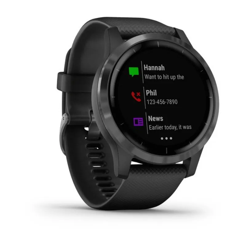  Garmin Vivoactive - Reloj inteligente GPS 4S con rastreador de  actividad de música y fitness y aplicaciones de monitor de salud (rosa  polvo/dorado) 010-02172-31 4 S con paquete de protección mejorada