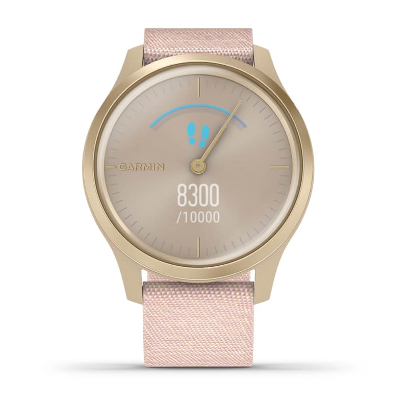 Garmin Vívomove Luxe - Montre connectée femme - 42 mm - Or rose