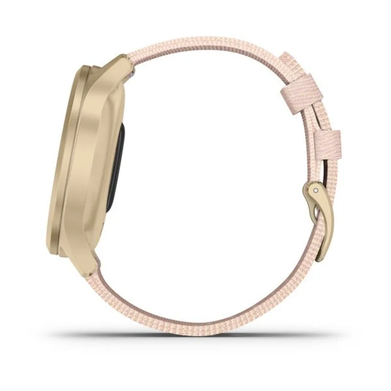 Montre connectée GENERIQUE Bracelet en cuir véritable couche supérieure  pour Garmin Vivoactive 3/Vivomove HR - Or Rose