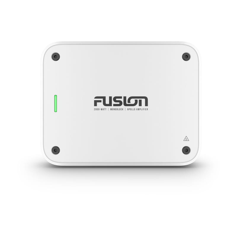 Fusion car audio amplifier top