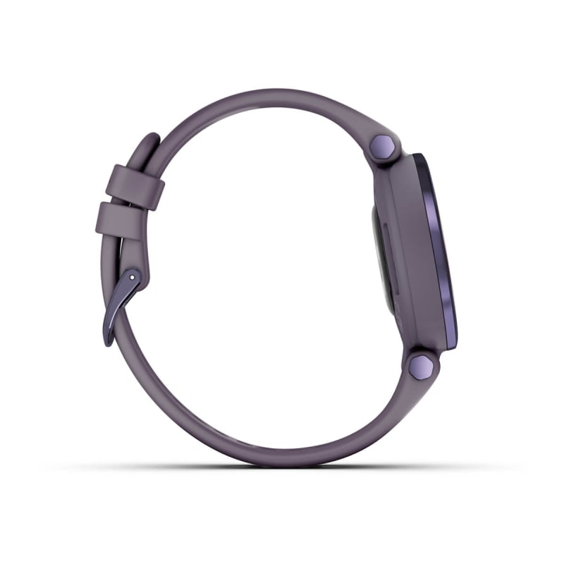 Wearable4U Garmin Lily Sport - Reloj inteligente de fitness para mujer,  color oro crema, paquete de banco electrónico de silicona rosa polvo,  regalo
