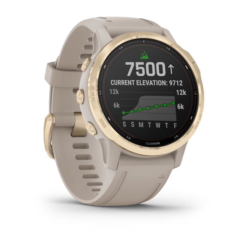 Garmin Fenix 6S Pro, reloj GPS multideportivo premium, tamaño más pequeño,  características de mapeo, música, guía de ritmo ajustado de grado y