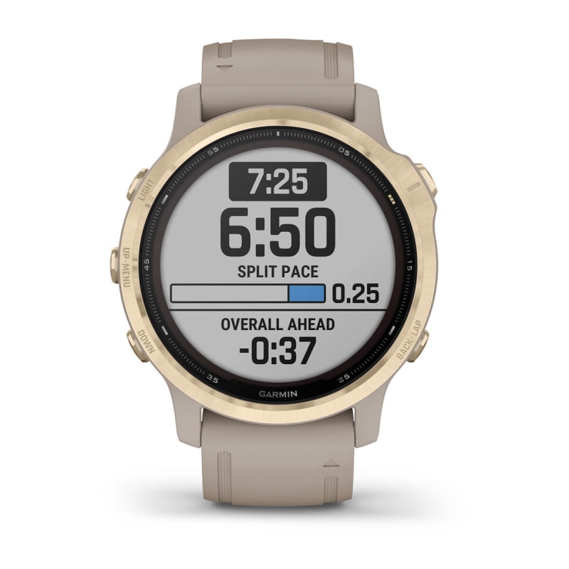 Garmin Fenix 6S Pro, reloj GPS multideportivo premium, tamaño más pequeño,  características de mapeo, música, guía de ritmo ajustado de grado y