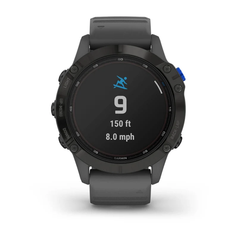  Garmin Fenix 7X Sapphire Solar, Larger Adventure smartwatch,  with Solar Charging Capabilities, Rugged Outdoor GPS Watch, Touchscreen,  Wellness Features, Mineral Blue DLC Titanium with Whitestone Band :  Electronics