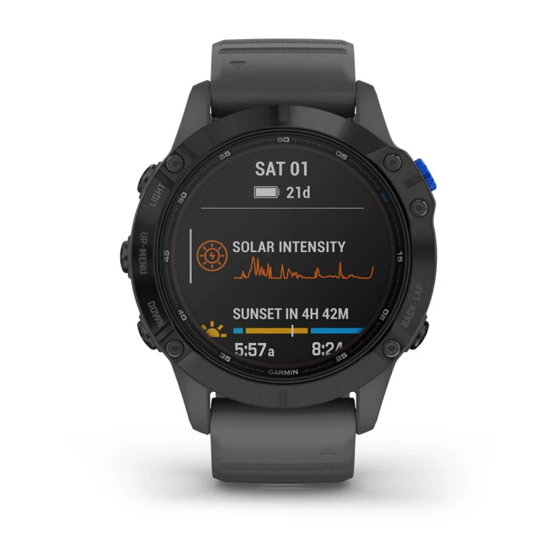 Garmin fenix 7 Solar, adventure smartwatch, with Solar Charging  Capabilities, rugged outdoor watch with GPS, touchscreen, health and  wellness features, slate gray with black band : Electronics 