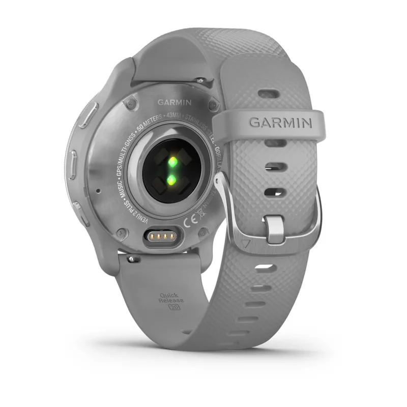 Garmin Venu 2 Plus GPS Multisport Smartwatch 1.7 pulgadas Con llamada y  texto, música, Adv HM+FF, bisel plateado con funda gris polvo y auriculares  negros Wearable4U : .com.mx: Electrónicos