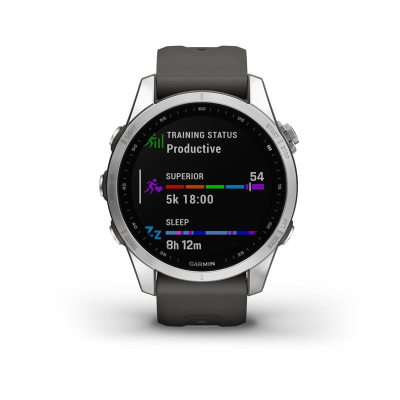 Garmin Fenix 7S Smartwatch - Silver with Graphite Band — Beach Camera