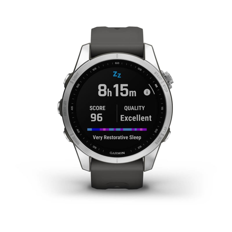 Reloj deportivo Garmin Fenix 7S plateado blanco