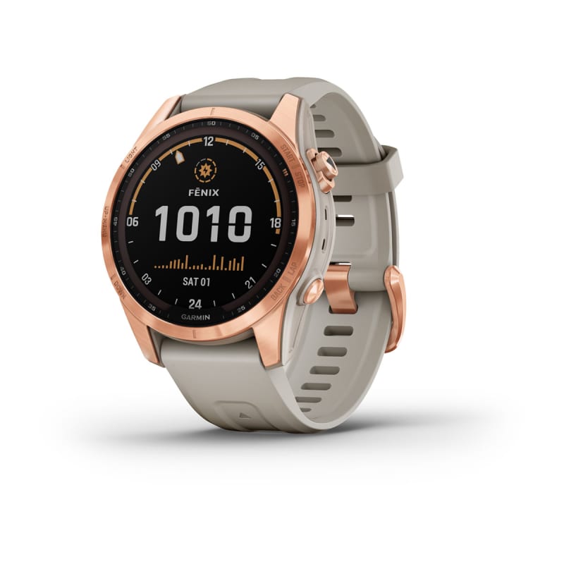 Garmin Fenix 7S Smartwatch - Silver with Whitestone Band