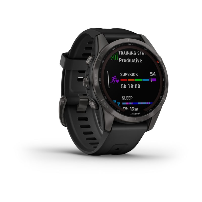 Montre connectée Garmin Fenix 7S Solar Gray avec bracelet silicone