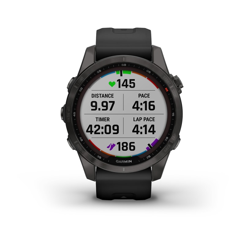 Reloj Garmin fēnix® 7S Pro Sapphire Solar en negro, 010-02776-11.