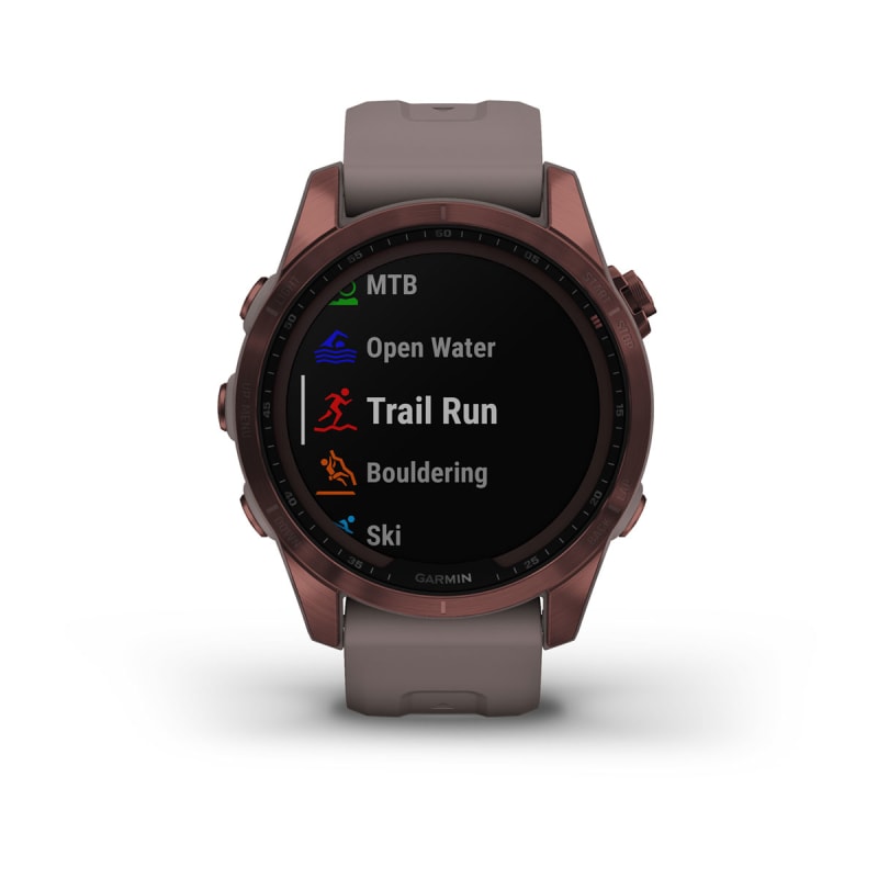 Garmin fenix 7S GPS Smartwatch - gris - Acier inoxydable - BIKE24