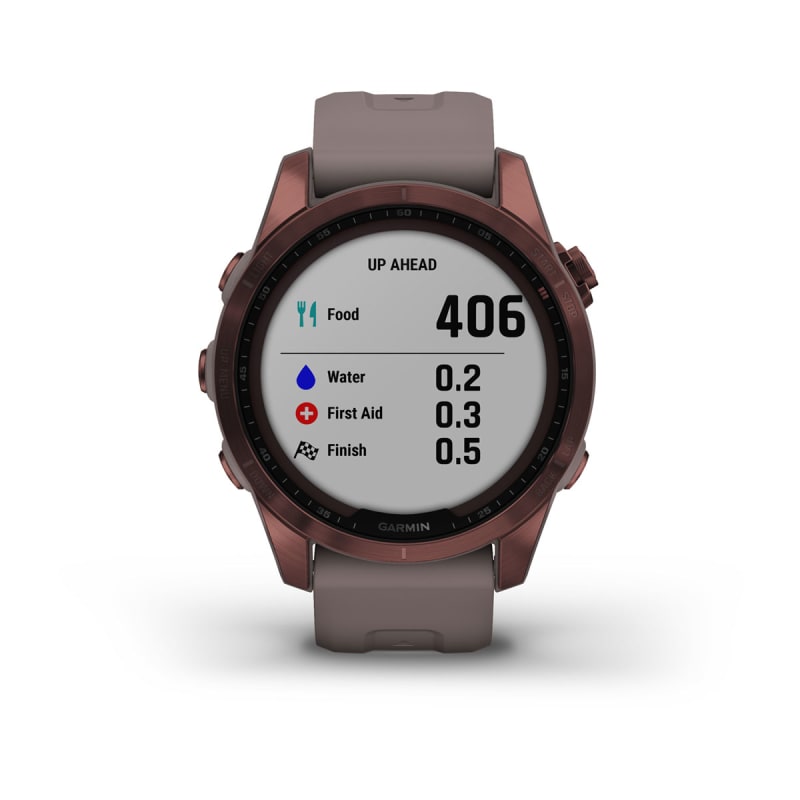 Garmin fenix 7S Sapphire Solar GPS Smartwatch - dark bronze/shale grey -  Titanium