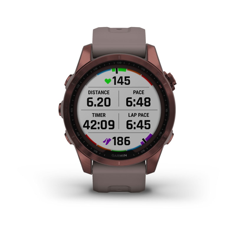 Garmin vivoactive 4S, Smaller-Sized GPS, Rose Gold With White Band (Renewed)