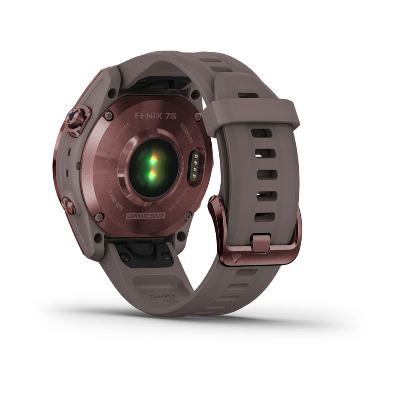 Garmin Fenix 7S - Reloj inteligente de aventura de tamaño más pequeño, con  capacidad de carga solar, resistente reloj para exteriores con GPS