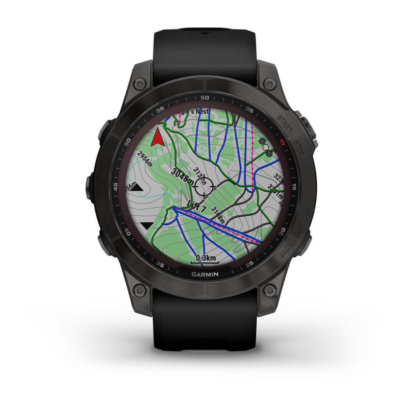 Garmin Reloj Fenix 7 Sapphire Solar, Negro